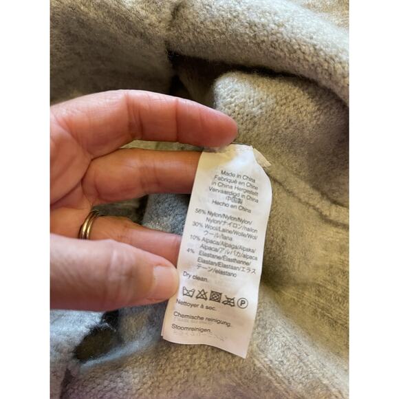 J. Crew Wool Alpaca Blend Chunky Ski Fair Isle Turtleneck Sweater Supersoft L - Picture 5 of 5